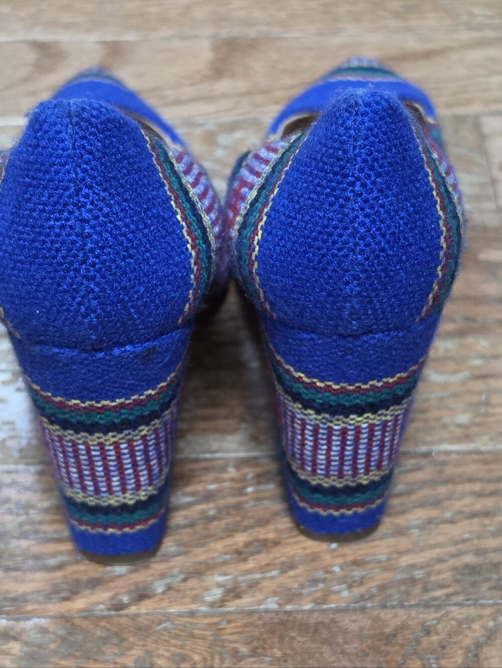 Rare! J.Crew Collection Woven Stripe Block Heel Pumps - Made in Italy, Size 8 - Picture 4 of 6